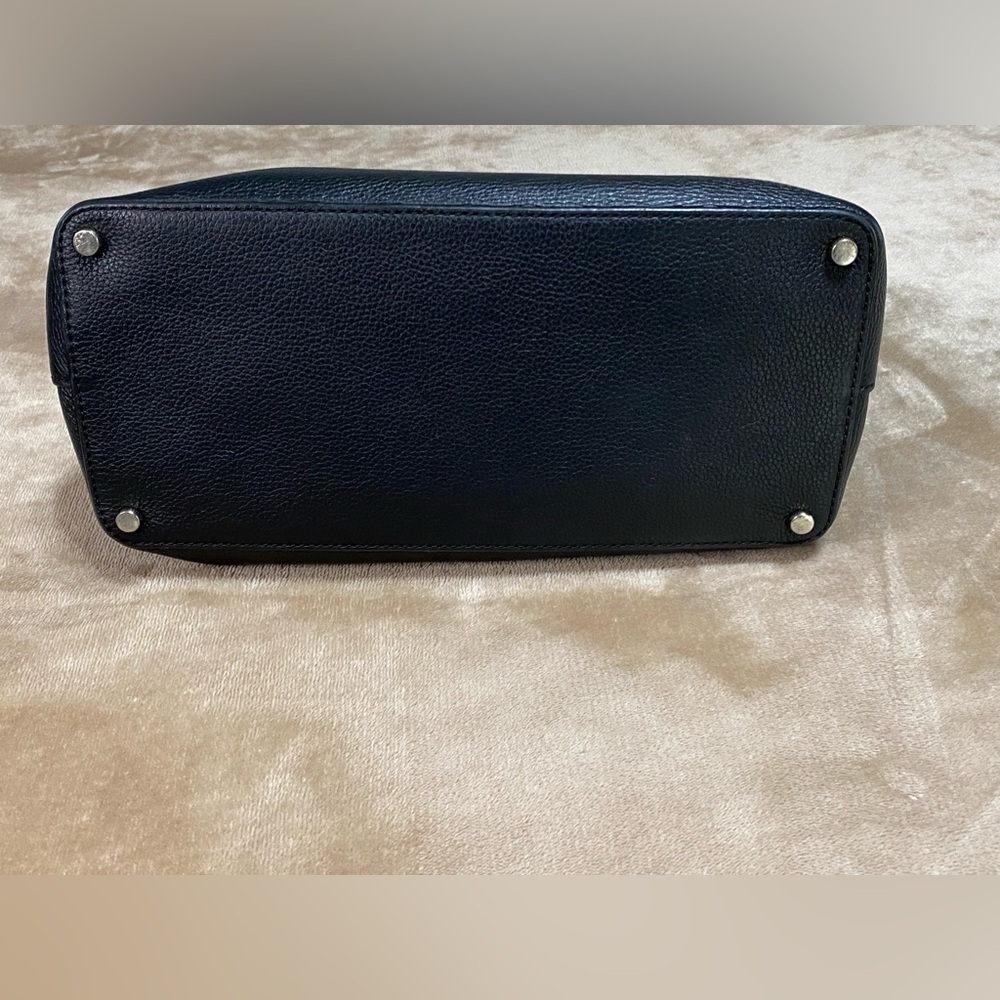 Kate Spade Evangeline Black Leather Satchel Bag Purse - Picture 5 of 9